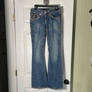 True Religion Medium Blue Flare Jeans